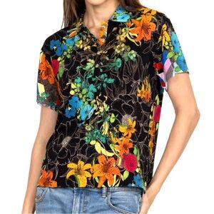 Johnny Was Nero sequence polo tee